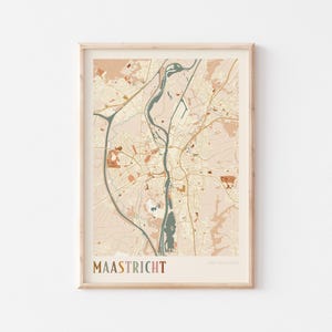 Maastricht Karte Poster, Maastricht Print, Maastricht Poster, Maastricht Wandkunst, Niederlande, Reisegeschenk, Boho Wandkunst