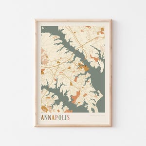 Annapolis Map Poster, Annapolis Print, Annapolis Poster, Annapolis Wall Art, Maryland, Travel Gift, Boho Decor