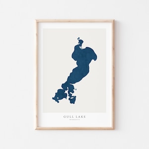 Lago Gull, Stampa Lago Gull, Poster Lago Gull, Arte Lago Gull, Arte murale Lago, Stampa Mappa Lago, Regalo Casa Lago, Stampa Lago, Arte Lago, Minnesota