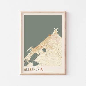 Alexandria Map Poster, Alexandria Print, Alexandria Poster, Alexandria Wall Art, Egypt, Travel Gift, Boho Decor