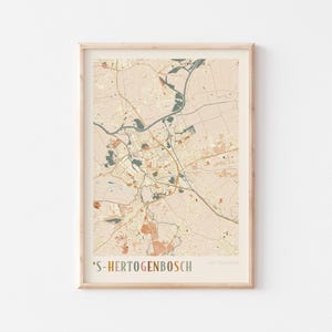 s-Hertogenbosch Karte Poster, s-Hertogenbosch Druck, s-Hertogenbosch Poster, s-Hertogenbosch Wandkunst, Niederlande, Reisegeschenk, Boho Wandkunst
