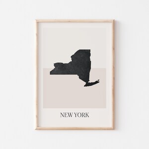 Póster de mapa de Nueva York, impresión de Nueva York, impresión de mapa de Nueva York, arte de pared bohemio minimalista, impresión artística de Nueva York para decoración del hogar o regalo