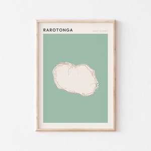 Rarotonga Karte Poster, Rarotonga Wandkunst, Rarotonga Karte, Rarotonga Poster, Rarotonga Karte Druck, Rarotonga Print, Rarotonga Kochinseln