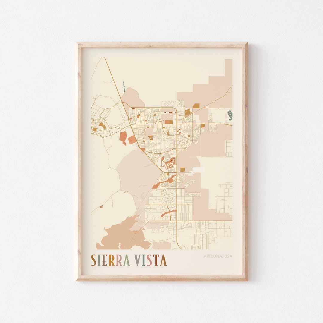 Sierra Vista Map Poster Sierra Vista Print Sierra Vista Poster Il 434o 