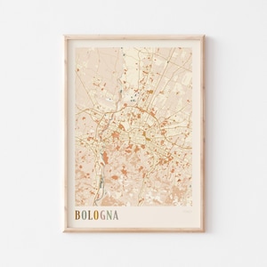 Bologna Karte Poster,Bologna Druck,Bologna Poster,Bologna Wandkunst, Italien, Reisegeschenk, Boho Wandkunst