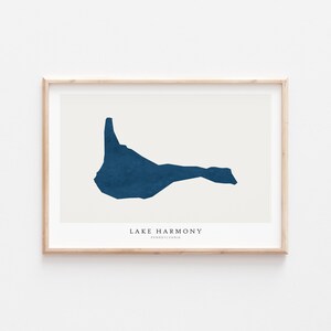 Lake Harmony, Lake Harmony-print, Lake Harmony-poster, Lake Harmony-kunst, Lake Wall Art, Lake Map Print, Lake Print, Lake Art, Pennsylvania