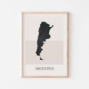 Argentina Map Poster, Argentina Print, Argentina Map Print Minimalist Boho Wall Art, Argentina Art Print Decor For Home or Gift