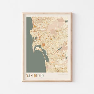San Diego Map Poster, San Diego Wall Art, San Diego Map, San Diego Print, San Diego Poster, San Diego California, Boho Wall Art