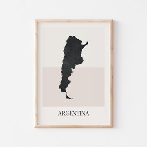 Argentina Map Poster, Argentina Print, Argentina Map Print Minimalist Boho Wall Art, Argentina Art Print Decor For Home or Gift
