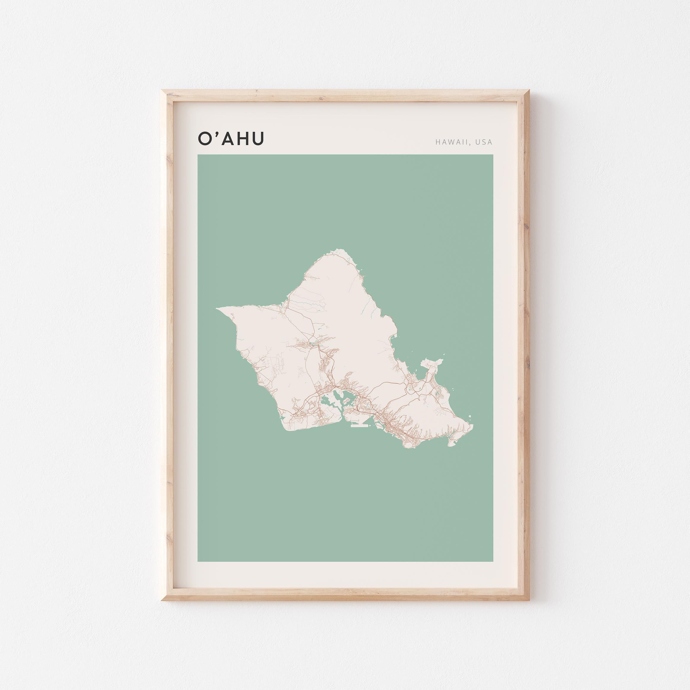 オアフ島の地図 - Etsy 日本