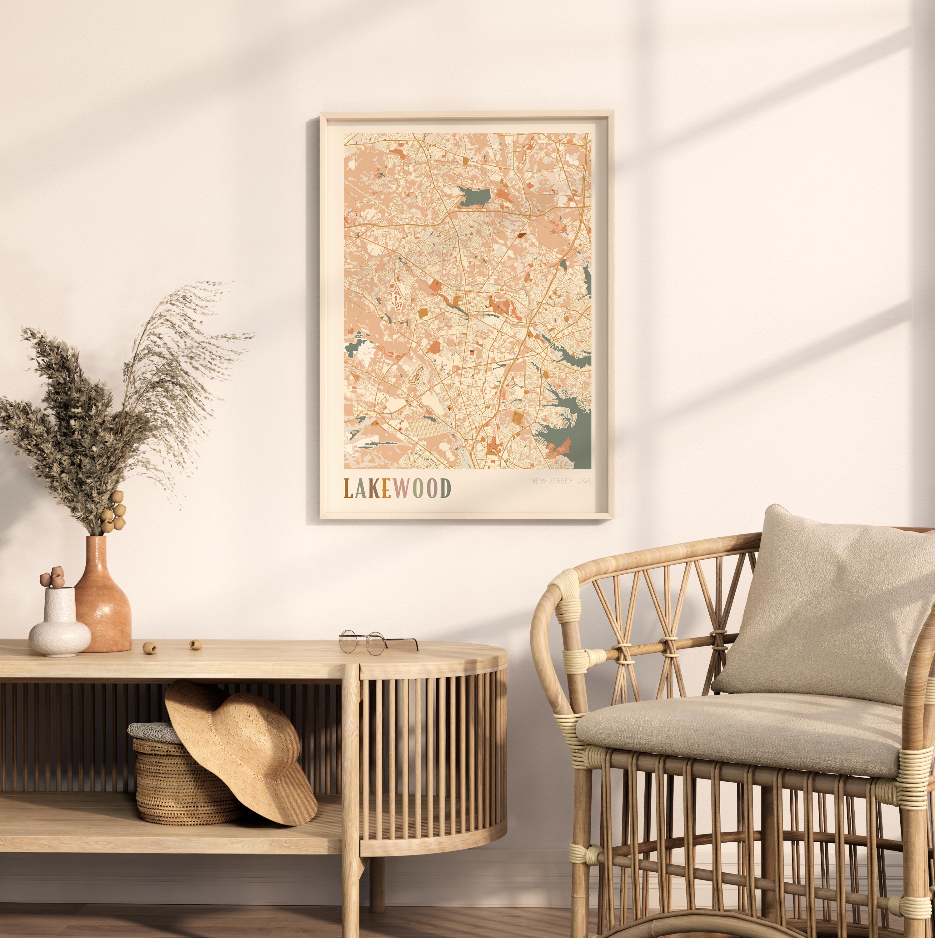 Lakewood Map Poster, Lakewood Print, Lakewood Poster, Lakewood Wall Art ...