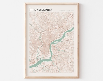 Philadelphia Map Poster, Philadelphia Poster, Philadelphia Print, Philadelphia Wall Art, Philadelphia Map Print, Philadelphia Pennsylvania
