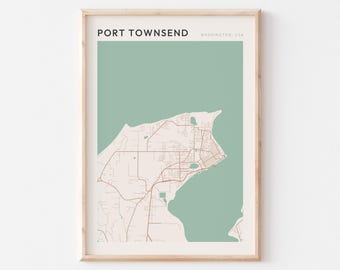 Port Townsend Map Poster, Port Townsend Print, Port Townsend Poster, Port Townsend Wall Art, Washington, Travel Gift, Minimalist Print