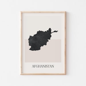 Afghanistan Karte Poster, Afghanistan Druck, Afghanistan Karte Druck minimalistische Boho Wandkunst, Afghanistan Kunstdruck Dekor für Zuhause oder Geschenk