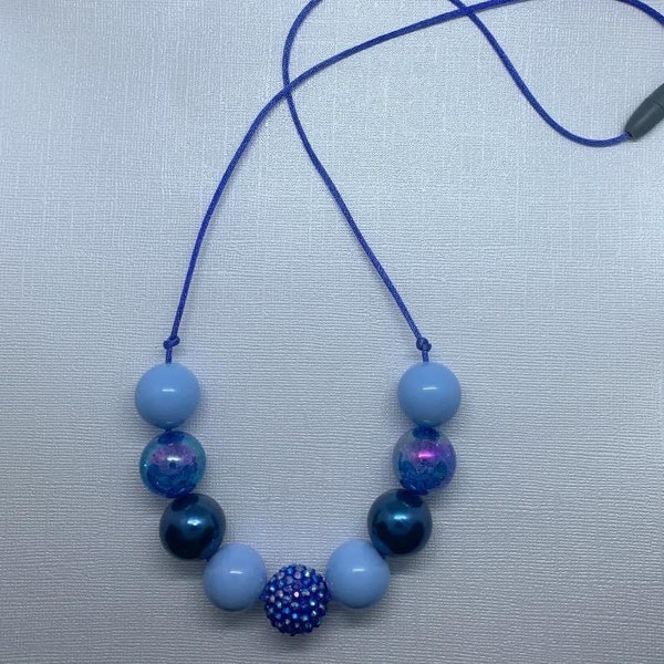Blue beaded necklace
