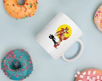 Wild Wolf by David Sparks White glossy mug