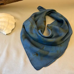 Silk Scarf, Botanically Dyed Hair Tie, Head Wrap