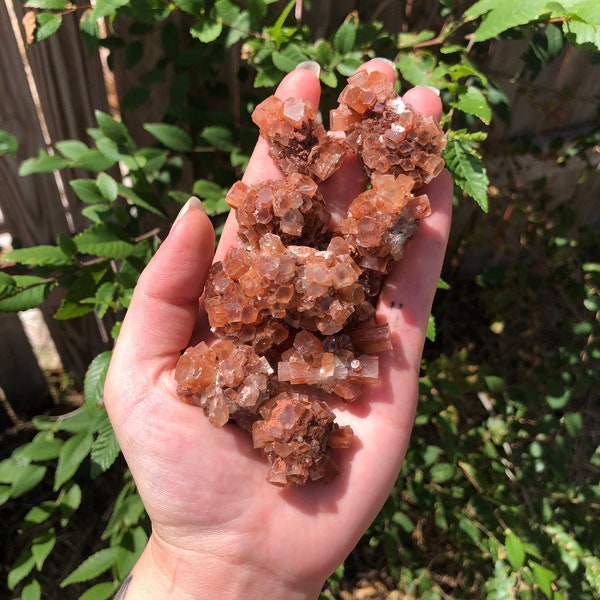 Aragonite Cluster, Mini Red Aragonite Cluster, Aragonite Sputnik, Crystal Cluster, Raw Aragonite, Red Aragonite Cluster, Red Aragonite