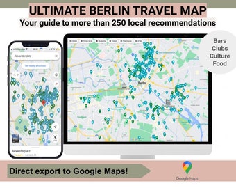 Ultimate Berlin Travel Guide | Google Maps lists | Digital city map | Travel Planner |  More than 250 local recommendations