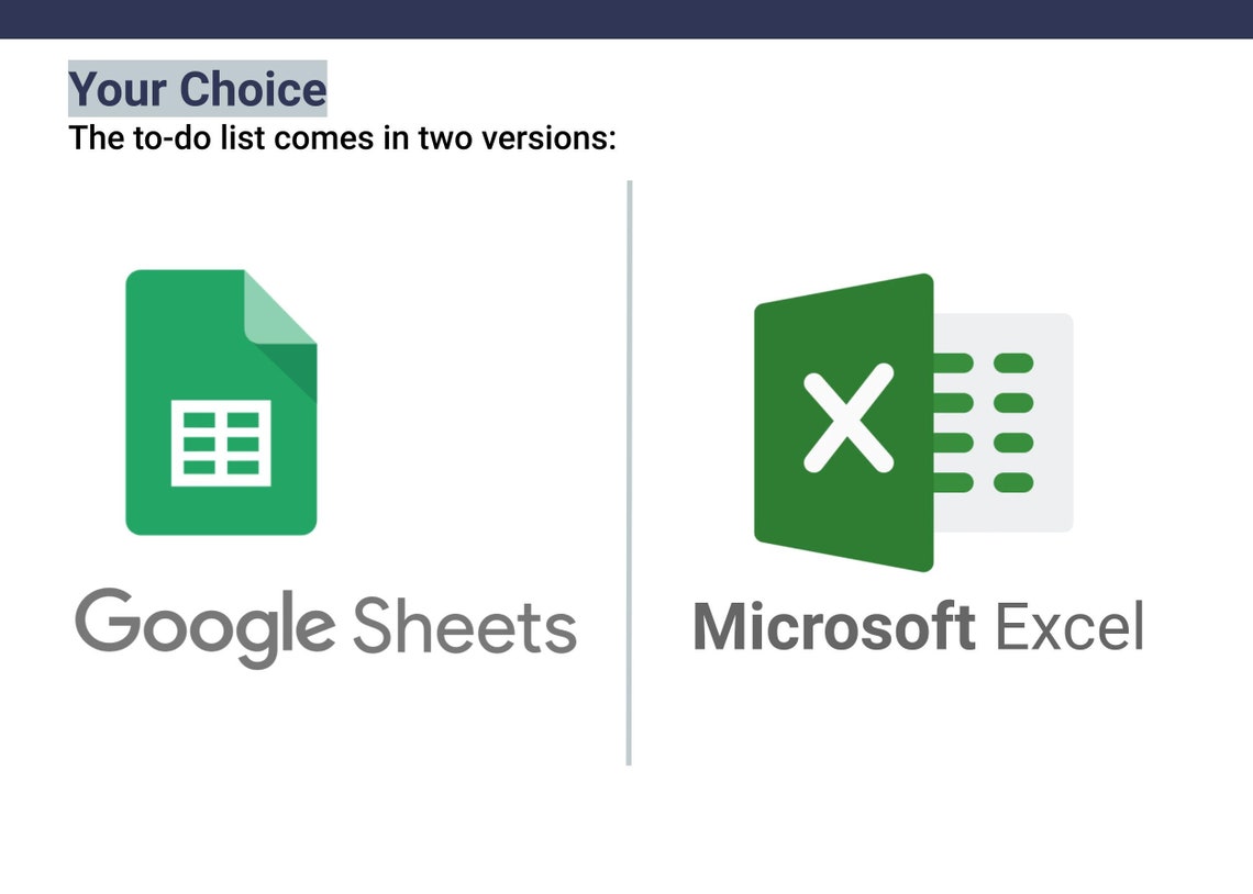 TODO LIST Digital Spreadsheet Excel Template Etsy