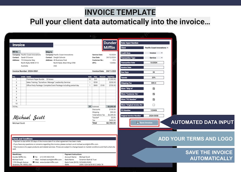 Invoice Tracker Google Sheets - Automated Invoice Template for Small ...
