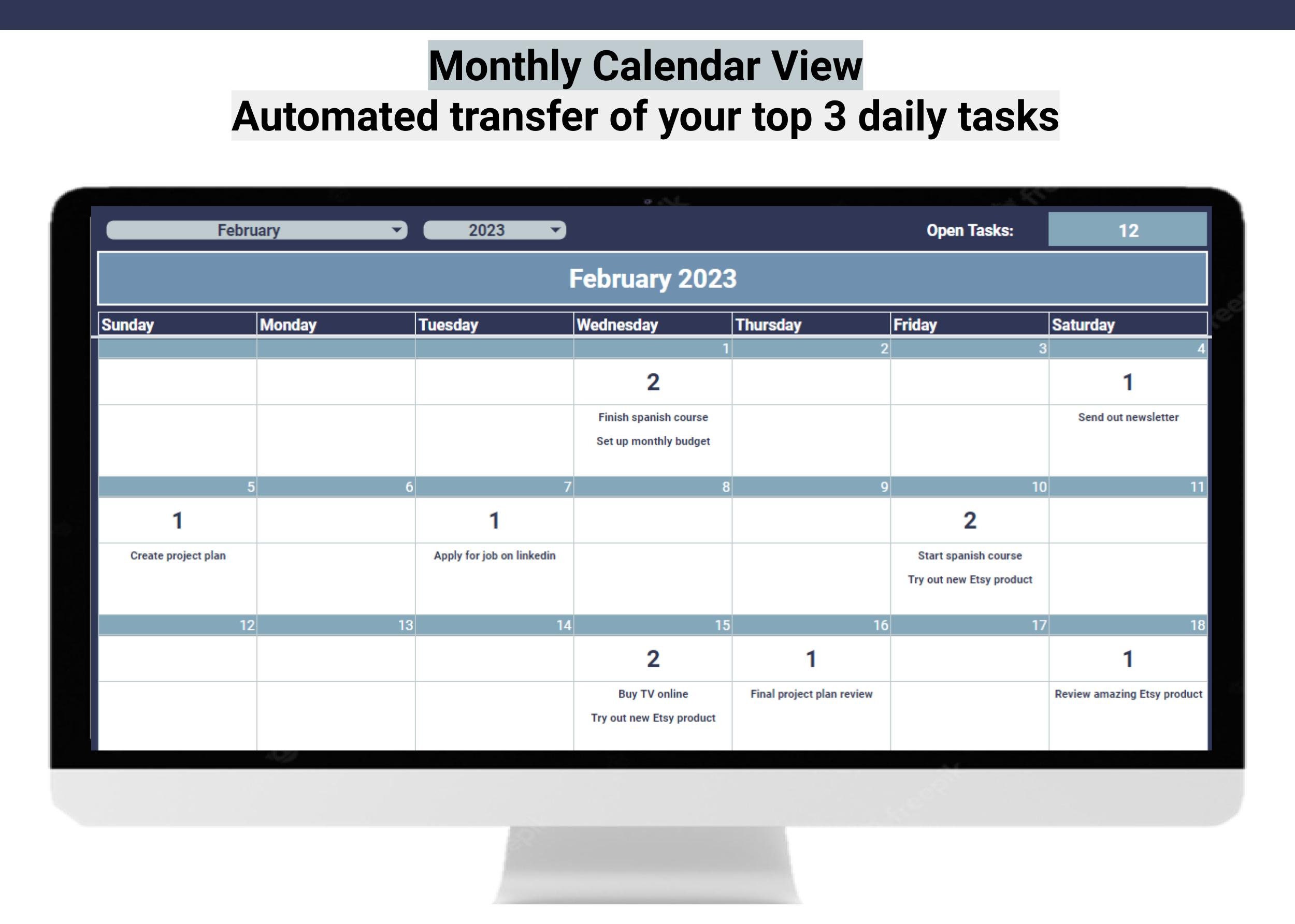 Professional Task Tracker Digital Excel Template Google Spreadsheet ...