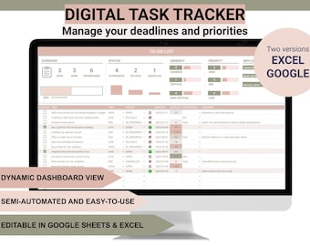 TO-DO LIST | Digital | Spreadsheet | Excel template | Collaborative & semi-automated task planner with tracking function