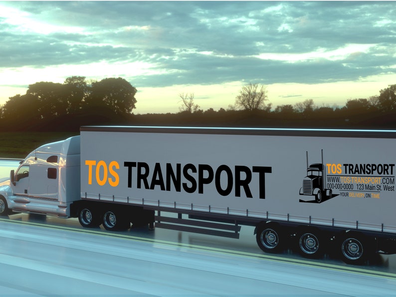 Custom Semi's & Trailers Large Vinyl Decals Personalized Truck Graphics