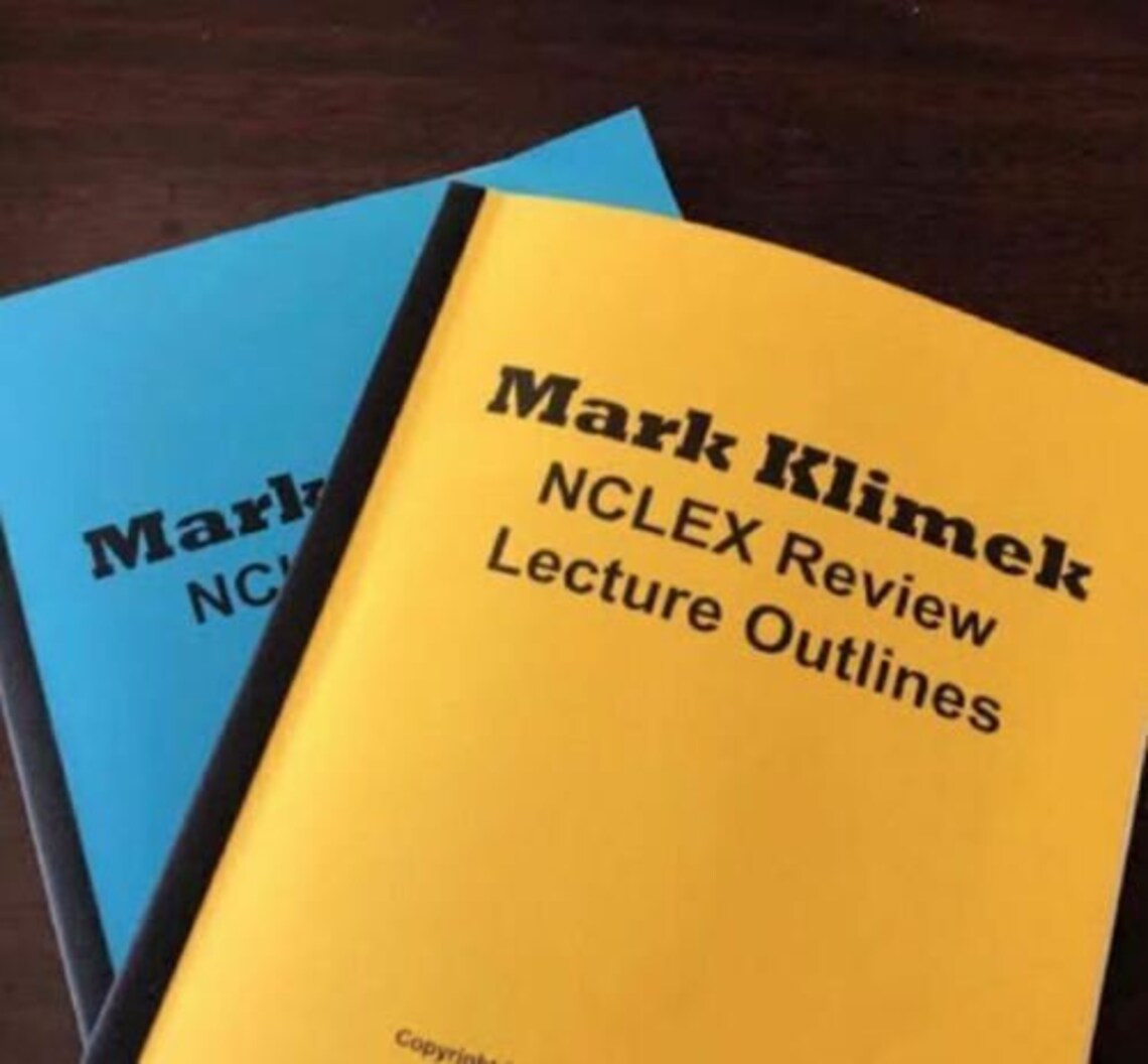 Mark Klimek Nclex Review Questions Blue and Yellow Book Etsy