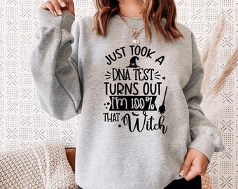 Sudadera moderna de Halloween "100% That Witch", ropa de otoño.