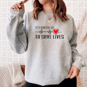 Anatomisch inspiriertes graues Sweatshirt Meredith Gray Mcdreamy