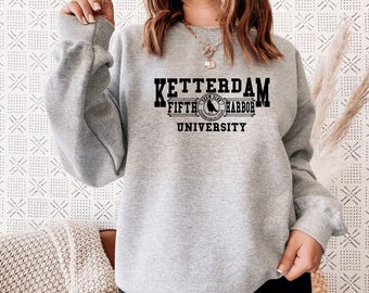 Katz Brekker sweatshirt Shadow And Bone, Ketterdam University Graphic (Unisex S-2XL, 100% Cotton, Fandom Apparel)