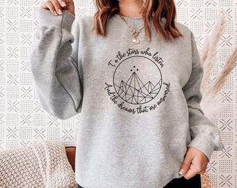 ACOTAR Sweatshirt Fan Ausrüstung: Feyre & Tamlin Night Court - Weiche, ringgesponnene Baumwolle, Bookish Style