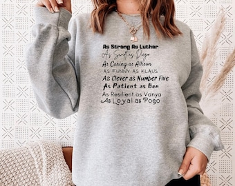 Sweatshirt inspiriert von Umbrella Academy: Charaktereigenschaften