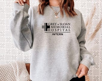 Greys Anatomy Sweatshirt: Meredith Grey Tribute, Grey Sloan Hospital Design | 100% Cotton, Unisex Sizes, Cozy Fit Christmas Gift