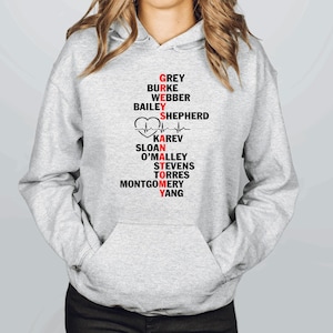 Sweatshirt inspiriert vom Grey Sloan Hospital: Hommage an Meredith Grey, 100 % Baumwolle, Unisex-Freizeitkleidung