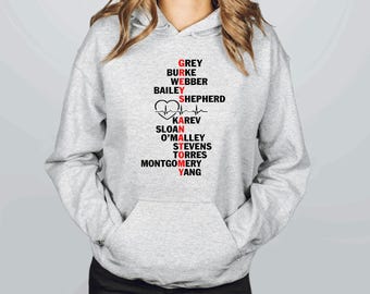 Greys Anatomy Sweatshirt: Meredith Grey Tribute, Grey Sloan Hospital Inspired | 100% Cotton, Unisex Sizes | Cozy Casual Wear Christmas Gift