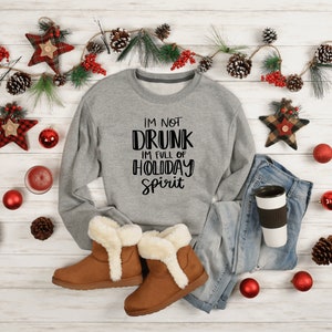 Dronken vakantiegeest Kersttrui sweatshirt t-shirt grappige kerstmiskleverige kersttrui