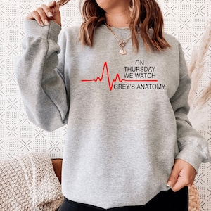 Anatomisch inspiriertes graues Sweatshirt Meredith Gray Mcdreamy