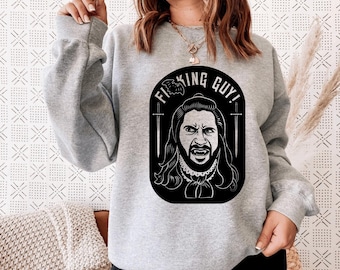 Sudadera WWDITS: Diseño del personaje Nandor - 100% algodón hilado en anillo, corte unisex, ideal para uso diario o como regalo de Navidad