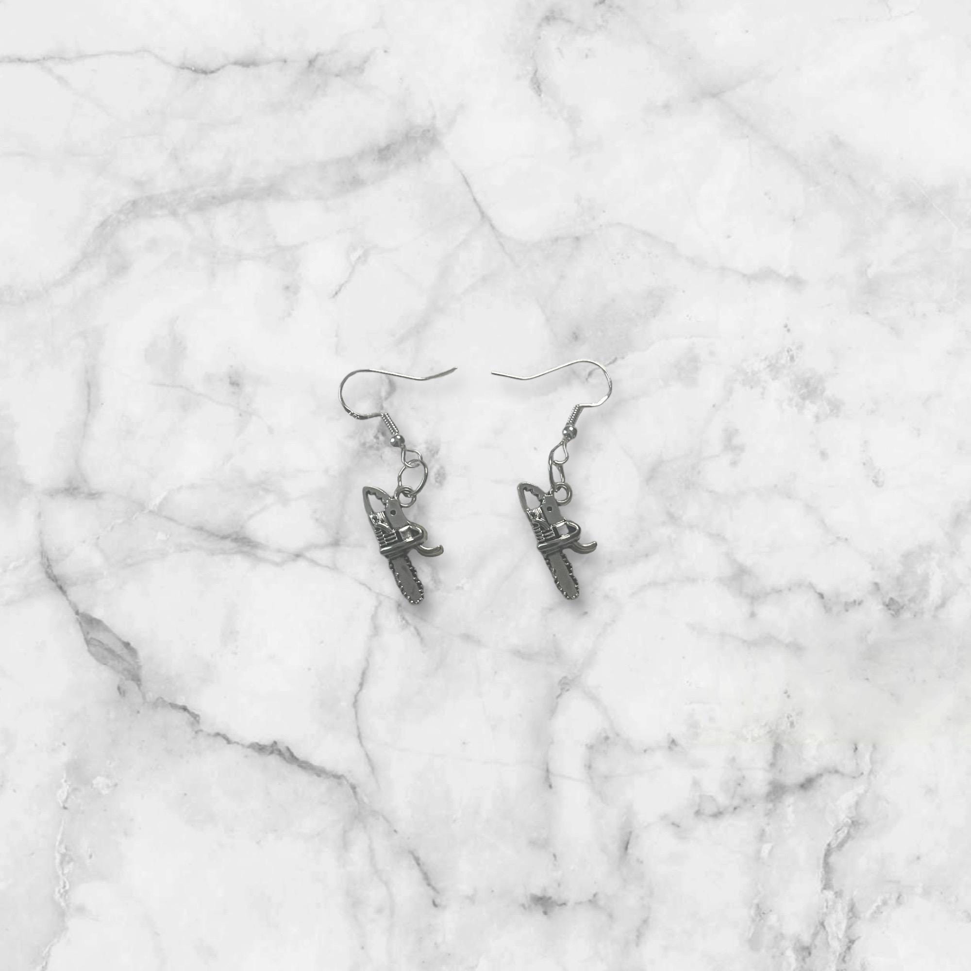 Chainsaw Earrings - Etsy