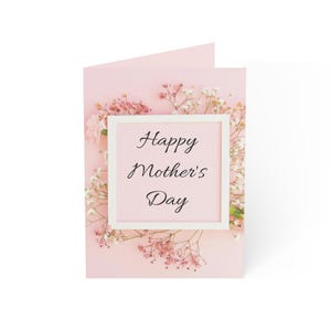 Bloemenwenskaarten Moederdag - aanpasbare gepersonaliseerde tekst binnenin, Moederdagkaartenset, bloemenwenskaarten, Moederdagcadeau,