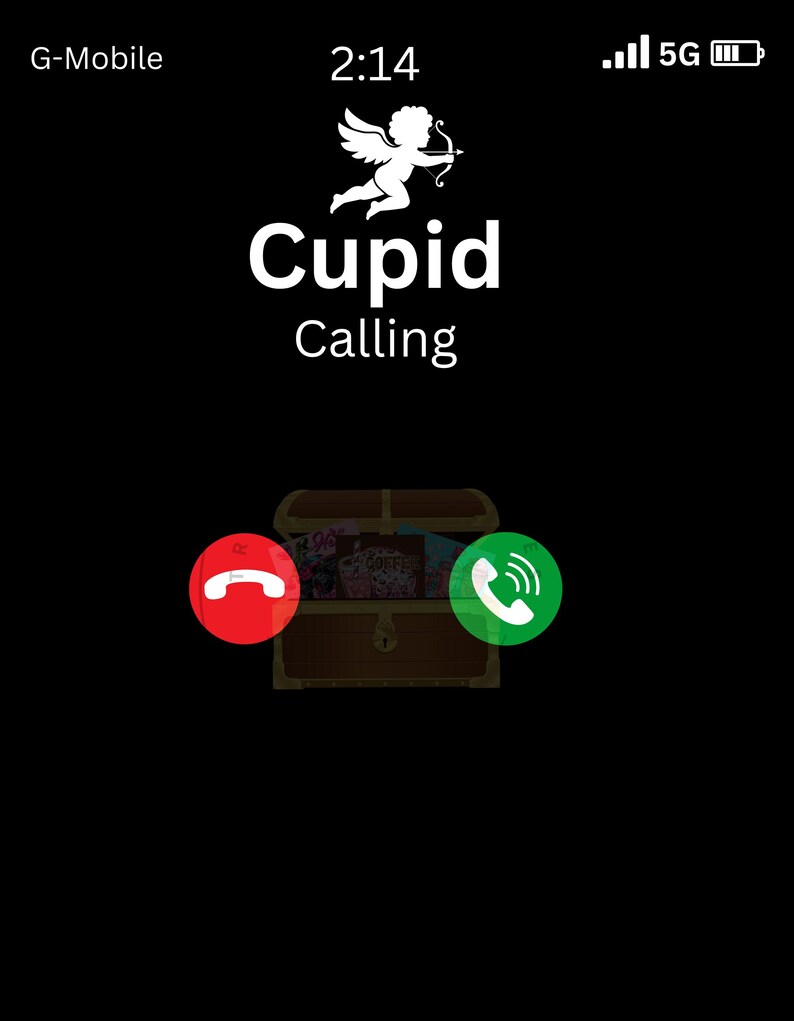 Cupid Calling Valentine SVG, PNG Bundle (digital File) - Etsy