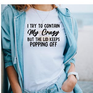 My Crazy Lid Off svg, Mentale Gesundheit svg, Humor svg, meine verrückte svg, Sarkasmus für Erwachsene, urkomisches Zitat svg, ich verrückte svg, sarkastische svg, lustige svg