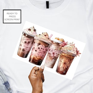 Iced Coffee Lover DTF Transfers, Custom DTF Transfer, Sublimation Transfers, DTF Transfers, Ready To Press, Dtf Print, Coffee Lover