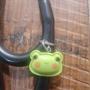 Frog ~ Stethoscope Charm ~ RN Charm ~ Medical Stethoscope Charm ~ Physician Charm ~ Stethoscope Tag ~ OT ~ PT ~ Frog Charm