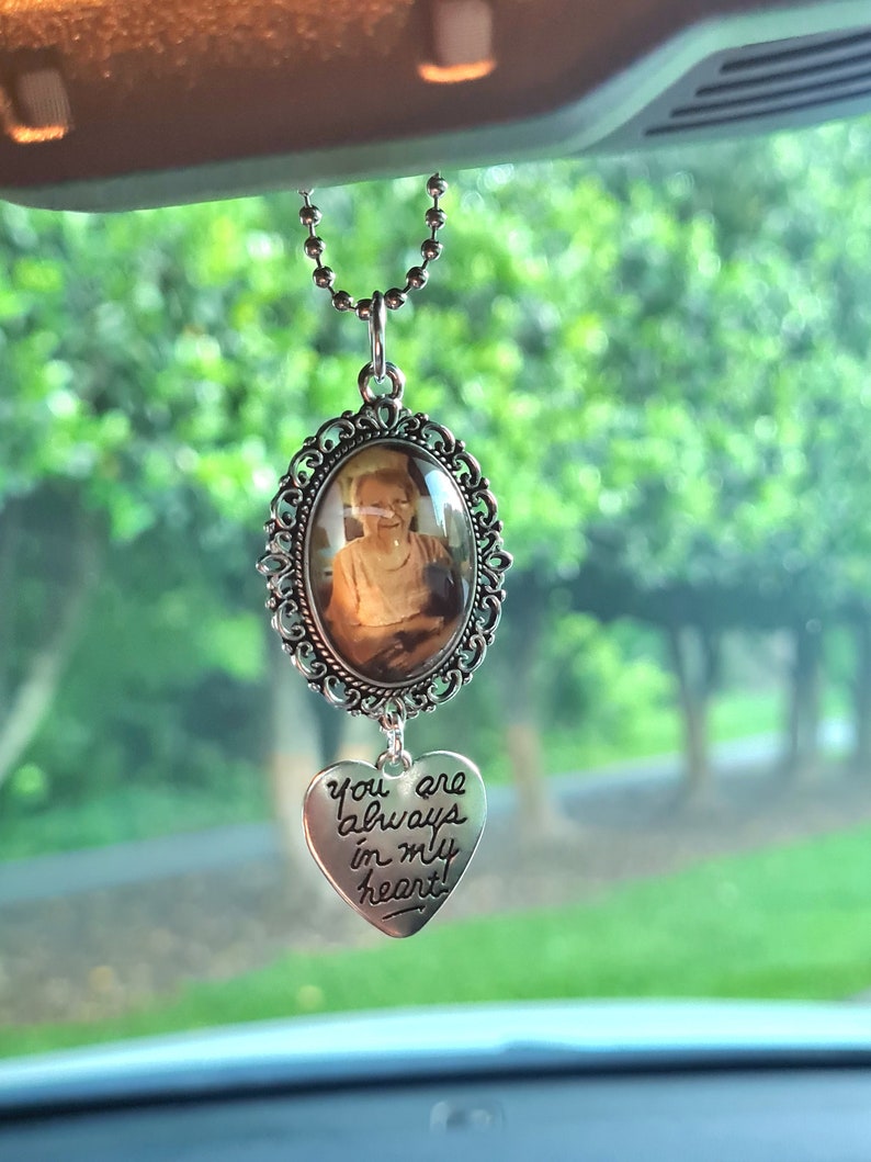 Memorial Rearview Mirror Charm Memorial Car Charm in Loving Memory