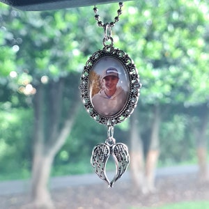 Memorial Rearview Mirror Charm ~ Memorial Car Charm~ In Loving Memory Charm ~ In Memory Charm for Rearview Mirror ~ Bereavement Gift