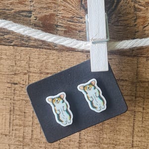 Corgi Earrings ~ Corgi Dog Earrings ~ Dog Earrings ~ Post Earrings ~ Post Earrings ~ Welsh Corgi Earrings ~ Puppy Earrings