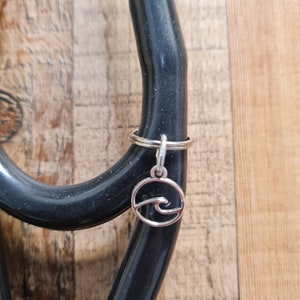 Ocean Wave ~ Stethoscope Charm ~  RN Charm ~ Medical Stethoscope Charm ~ Beach Charm ~ Physician Charm ~ Stethoscope Tag ~ OT ~ RT